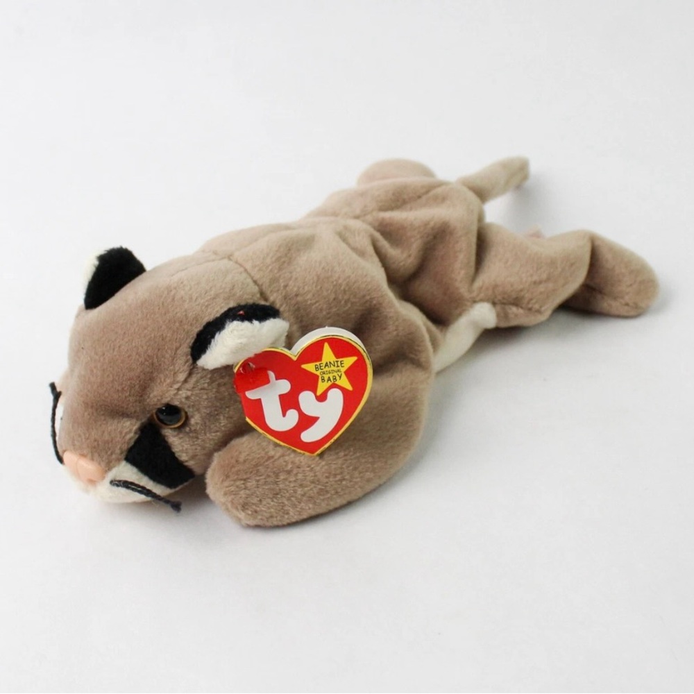 TY Beanie Baby Canyon 1998 Brown Cougar Cat Plush Doll Toy NEW